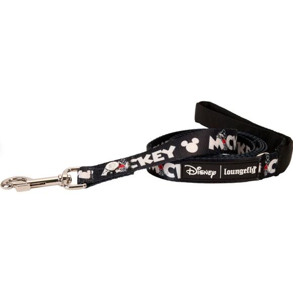 Loungefly Mickey Mouse Dog Leash Officially Licensed 1"x 72" Black NWT - Picture 1 of 4